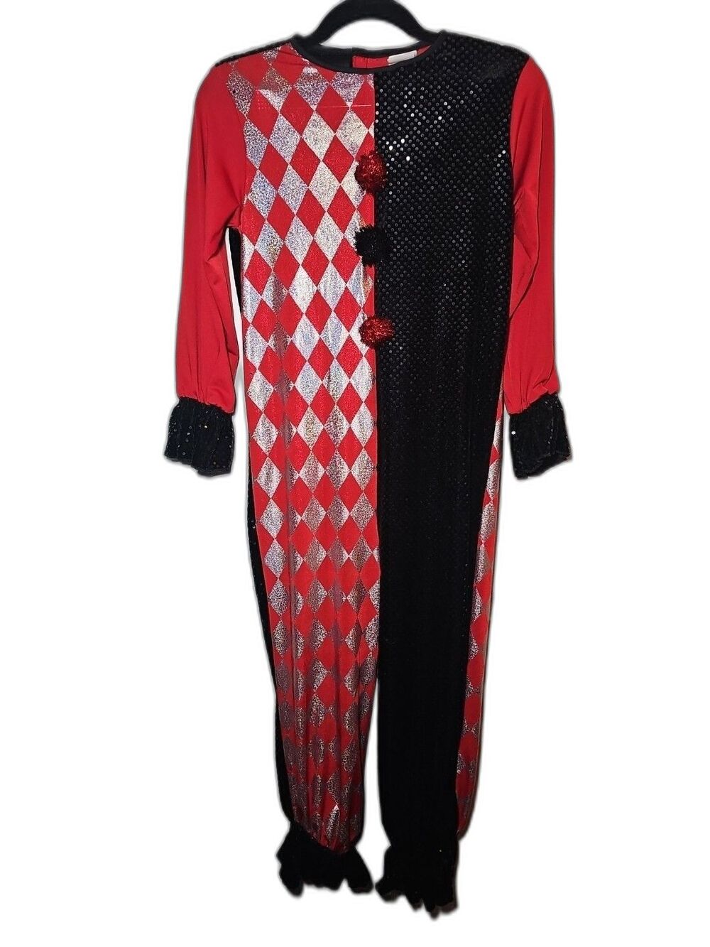 Black Red Clown Halloween Girls Large Costume Spirit